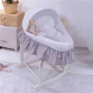 Corn Husk Baby Moses Basket PLUSH-GY